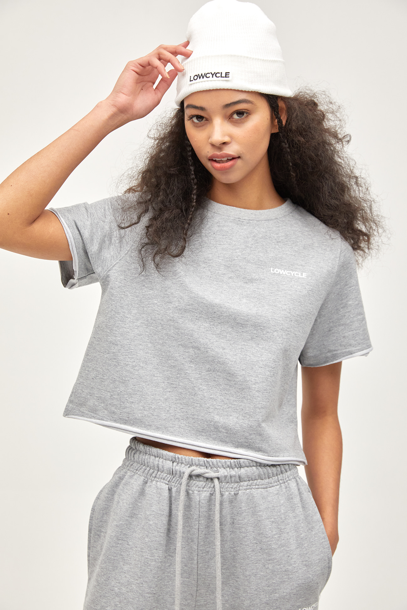RECYCLE CP ZURRY GRAY CROPPED T-SHIRT