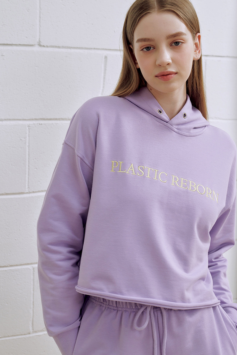 RECYCLE CP ZURRY PURPLE CROPPED HOOD T
