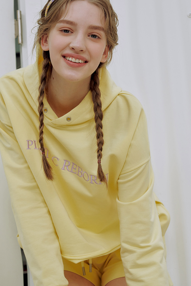 RECYCLE CP ZURRY YELLOW CROPPED HOOD T